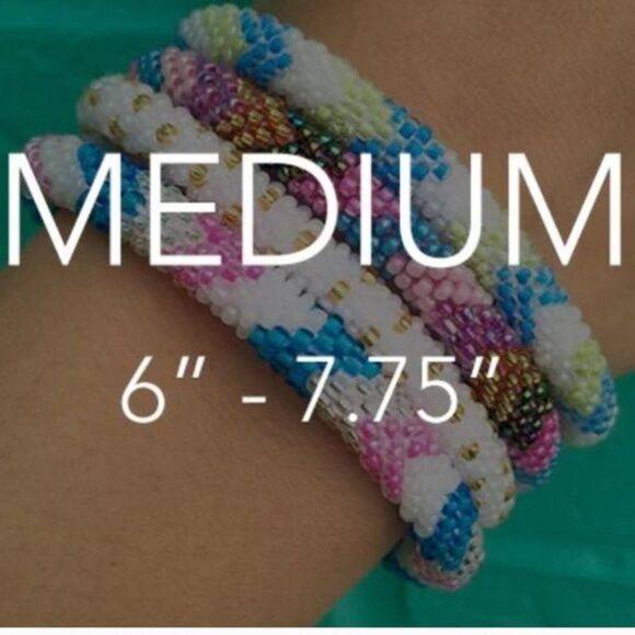 Set of 2 Sashka Mixed Turquoise Glass Beaded Bracelets - Picture 7 of 9